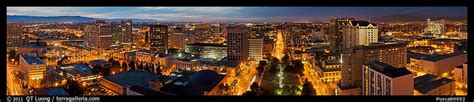 Panoramic Picture/Photo: Downtown San Jose skyline and Cesar 